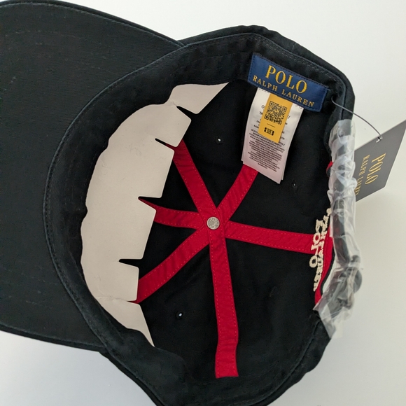 NWT Polo by Ralph Lauren Black Bear Embroidered Cap